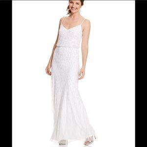 White Adrianna Papell Dress Size 6